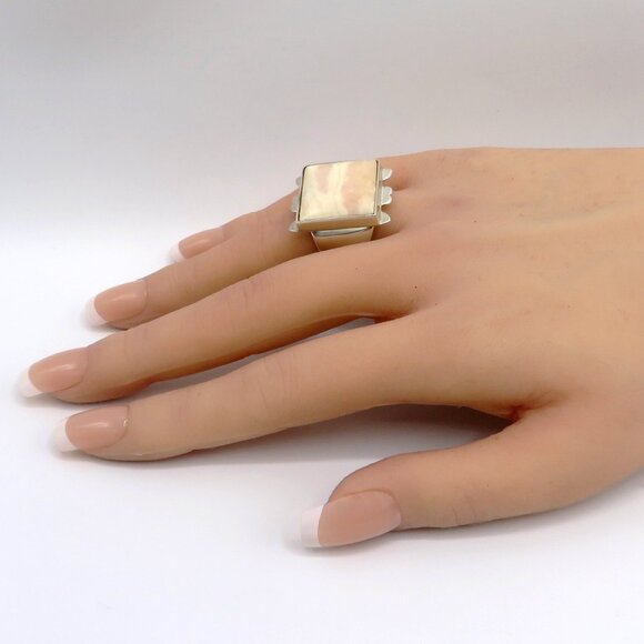 Jay King DTR Sterling Silver Mine Finds Desert Rose Sunstone Ring Size 6.75 - Picture 6 of 11